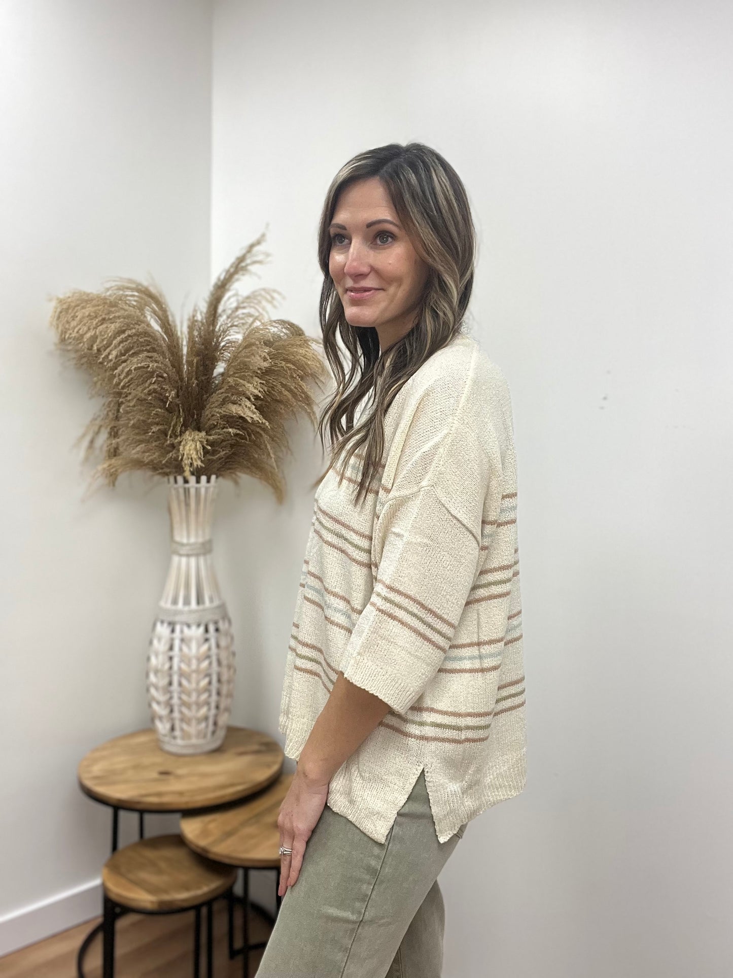 The Ryleigh Three Quarter Sleeve Sweater