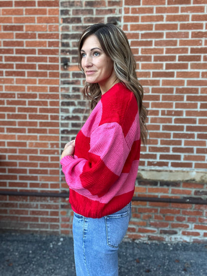 The Birkley Loose Color Block Cardigan