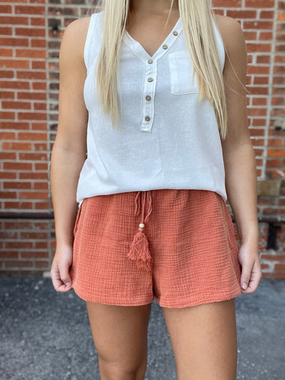 The Clayton Clay Cotton Gauze Shorts