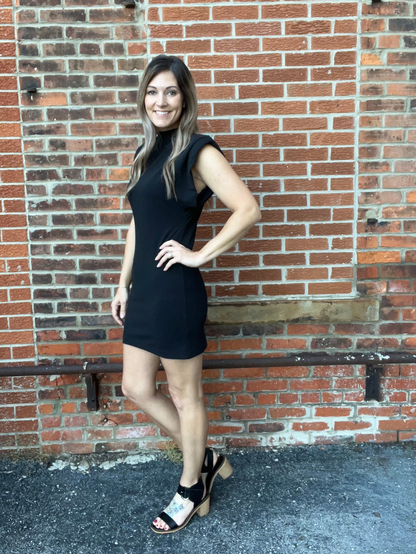 The Black Lexus Short Sleeve Mini Dress