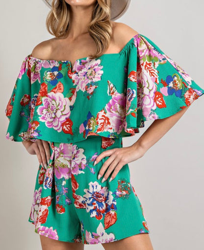 The Adriane Floral Romper