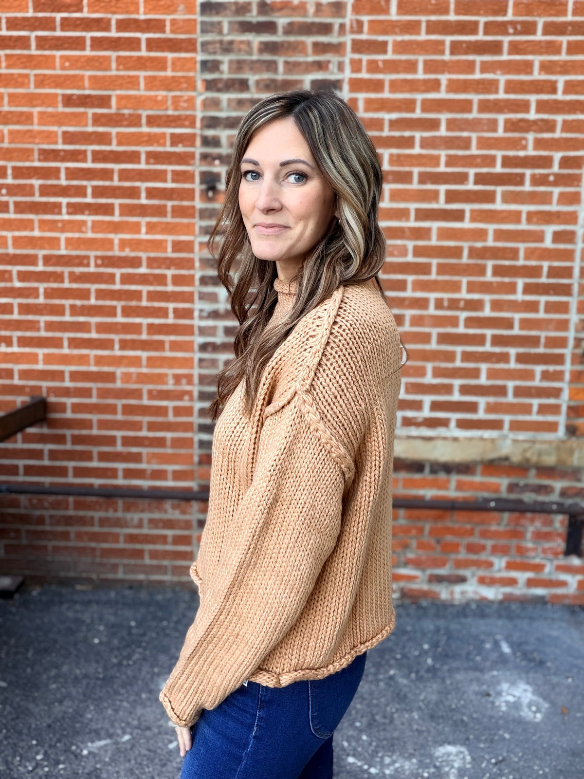 The Macy Mustard Chunky Knit Sweater