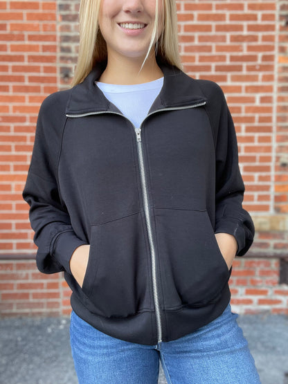 The Jackson Black Full Zip Jacket