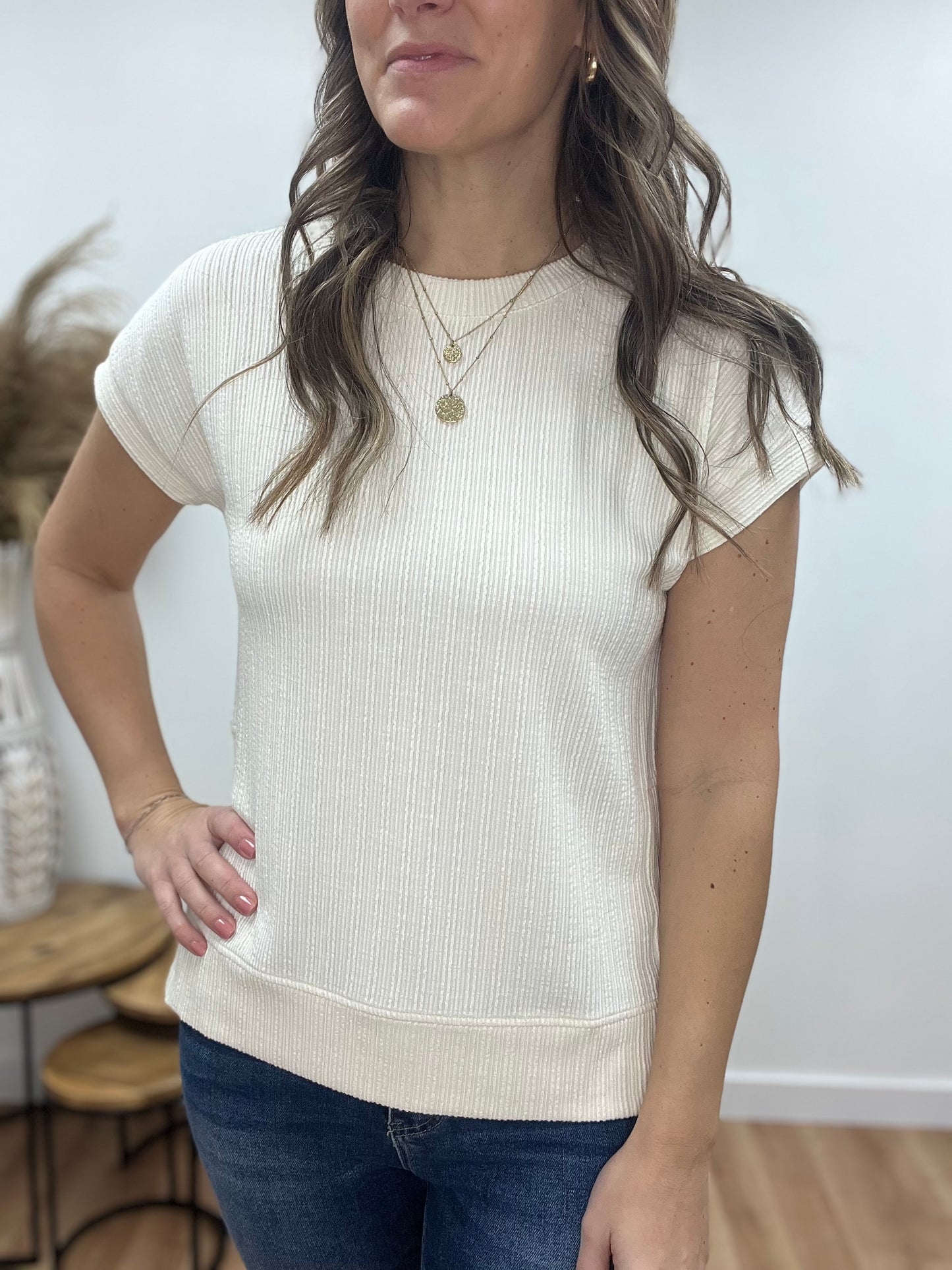 The Isra Short Sleeve Knit Top
