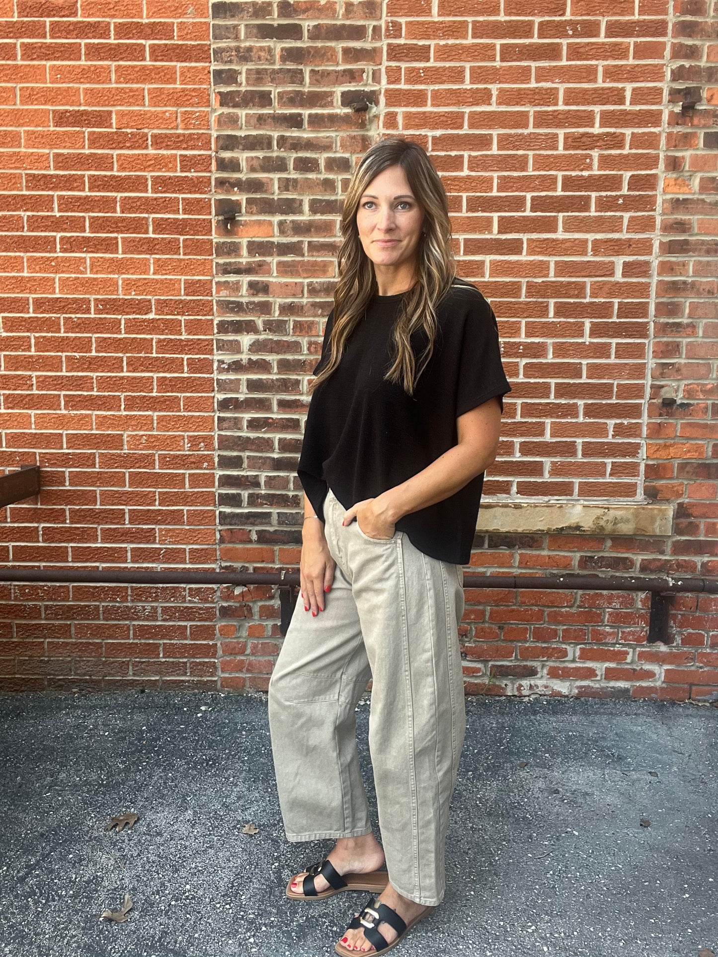 The Hollon oversized Slubbed Top