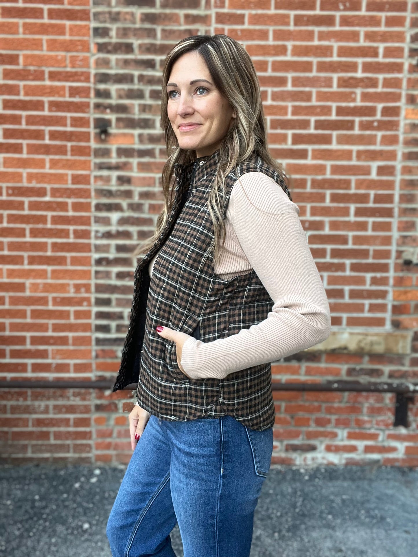 The Bolton Plaid Puffer Vest