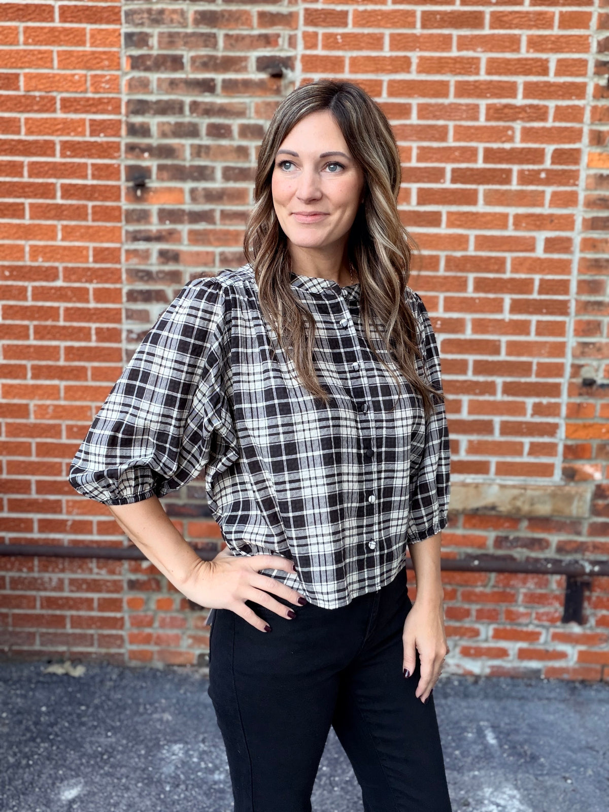 The Harrison Plaid Quarter Length Sleeve