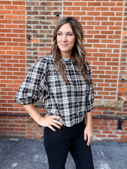 The Harrison Plaid Quarter Length Sleeve