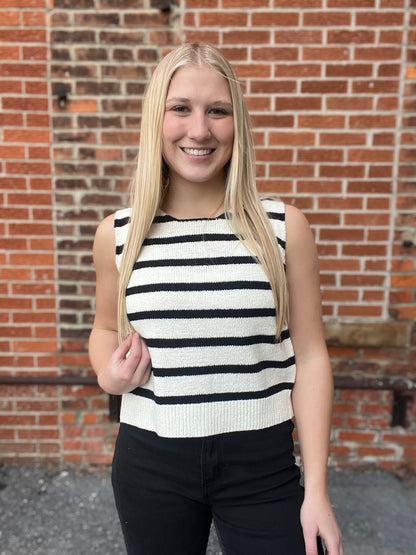The Ryder Striped Tie Back Tank