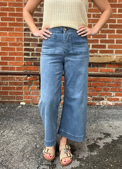 The Lettie Dark Denim Straight Leg Jeans