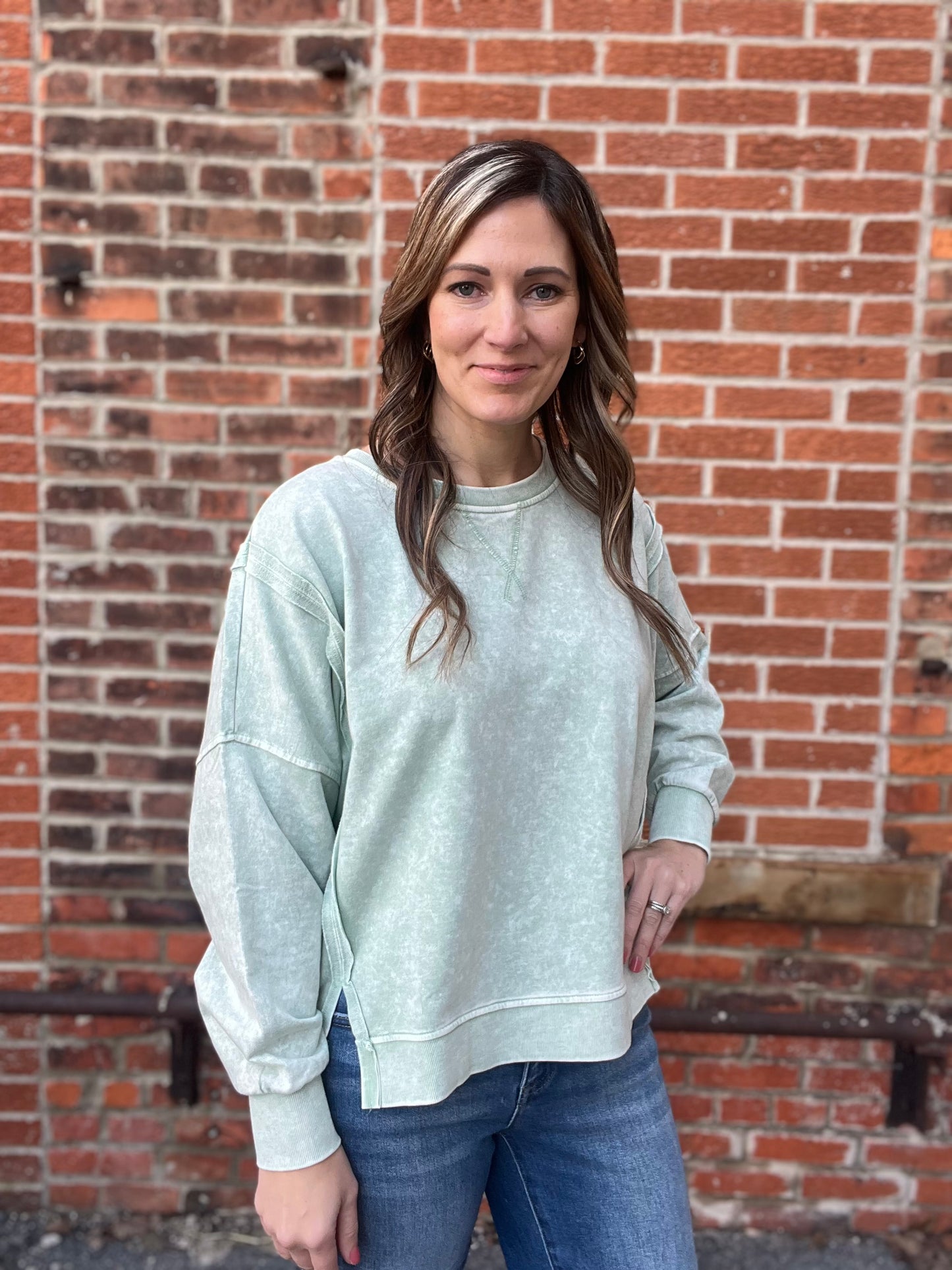 The Zinnia Acid Wash Long Sleeve