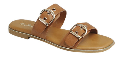 The Aldeen Slip On Tan Sandal