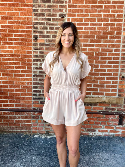 The Susan Short Sleeve Romper