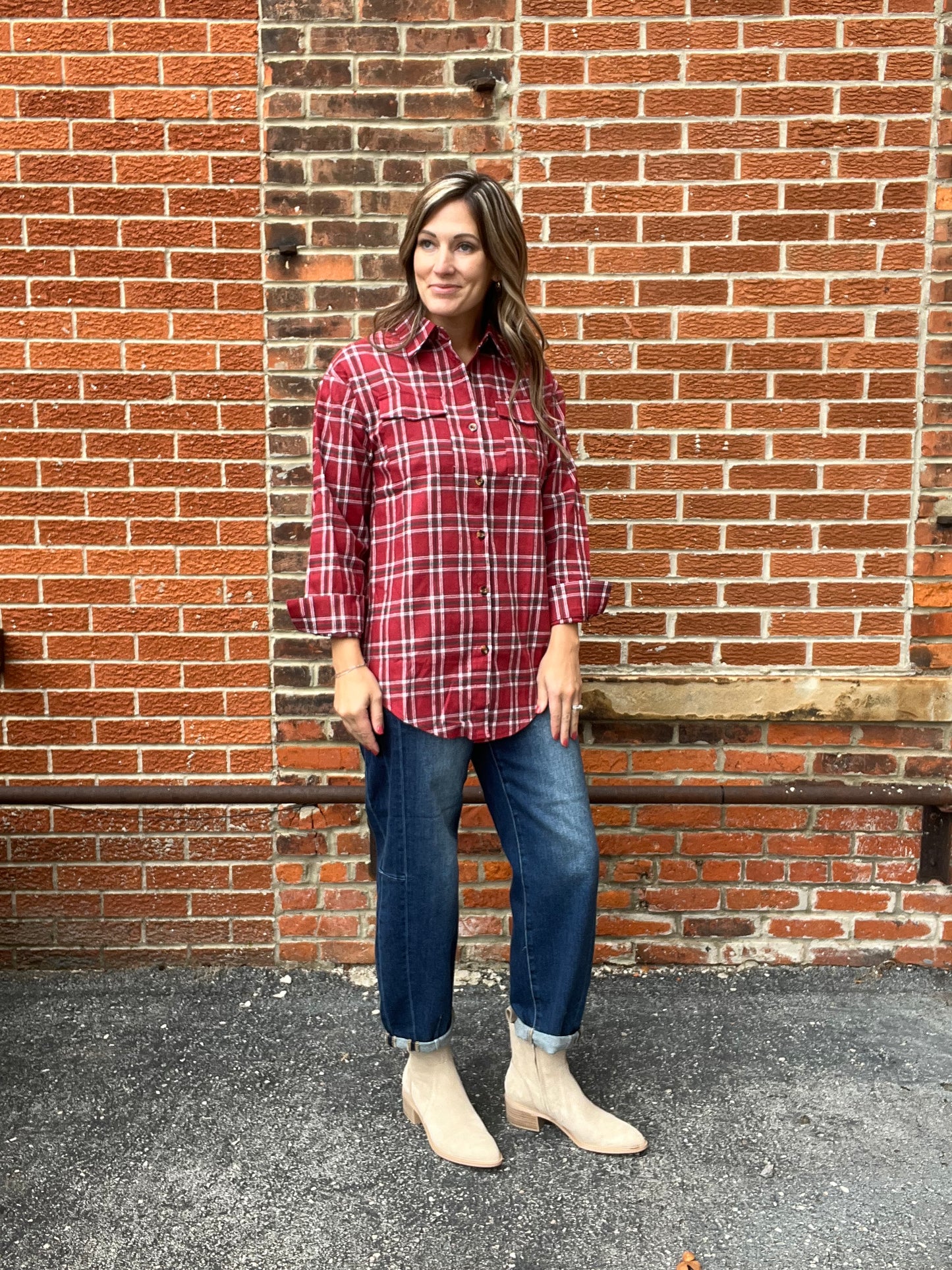 The Kelyn Red Plaid Flannel