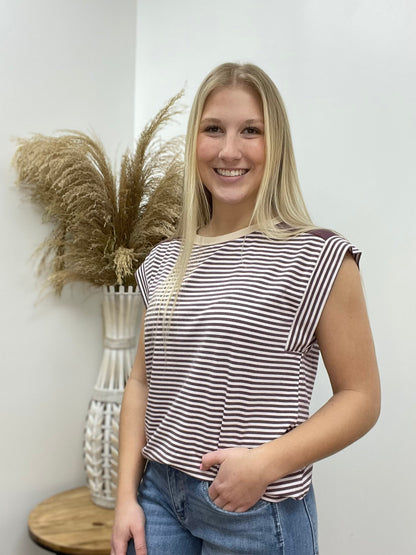 The Aralyn Short Sleeve Color Block Tee