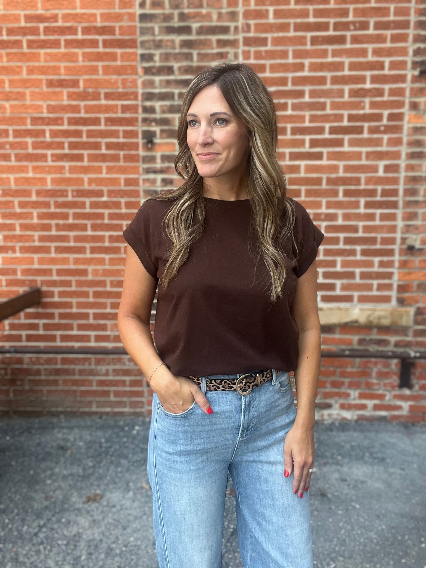 The Trisha Solid Basic Short Sleeve Top