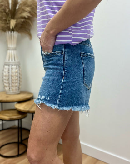 The Douro Denim High Rise Shorts