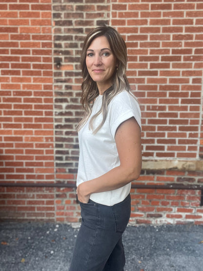 The Trisha Solid Basic Short Sleeve Top
