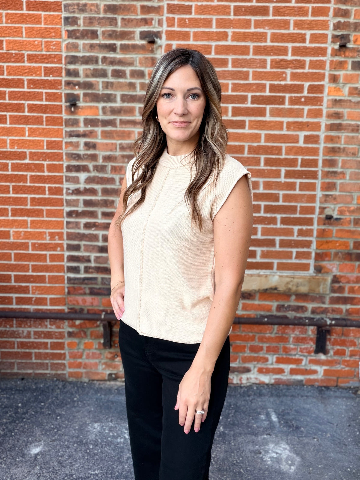 The Jensen Front Ripped Knit Top