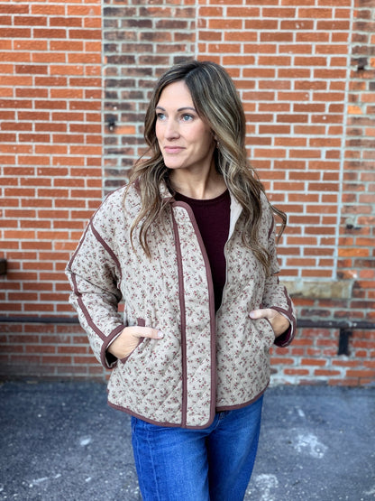 The Primrose Floral Quilted Jacket