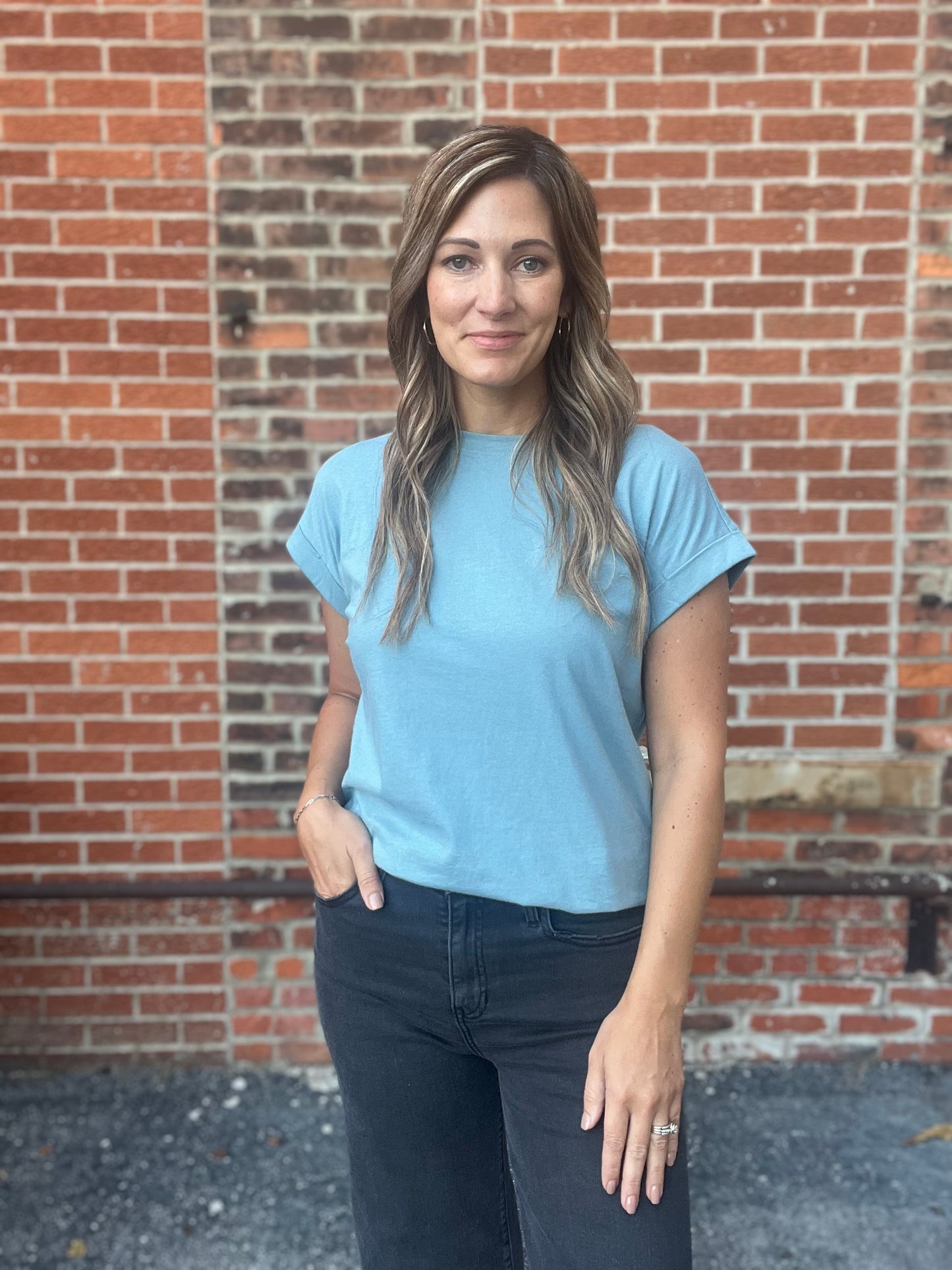 The Mel Short Sleeve Solid Basic Tee