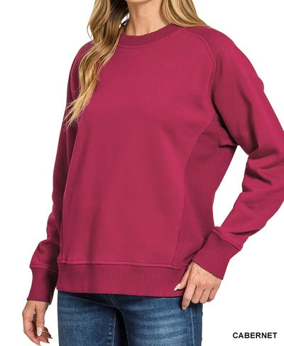 BEST SELLER The Lea Ribbed Side Sweatshirt