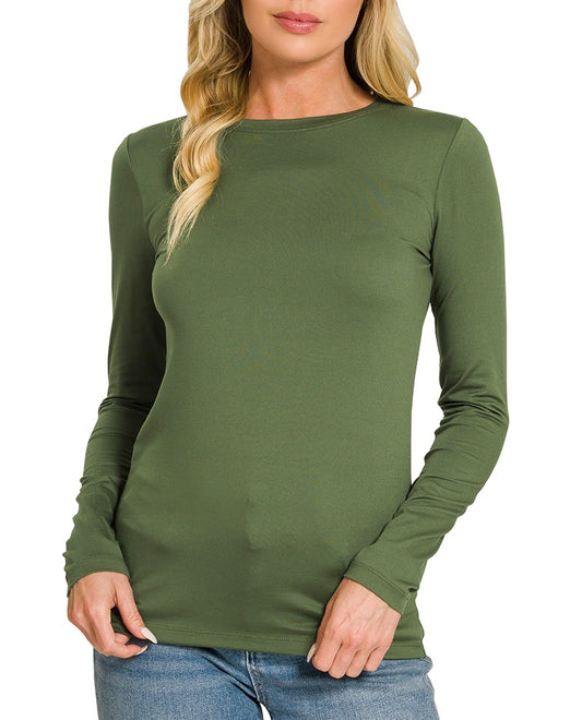 The Kailany Long Sleeve Brushed Basic Top