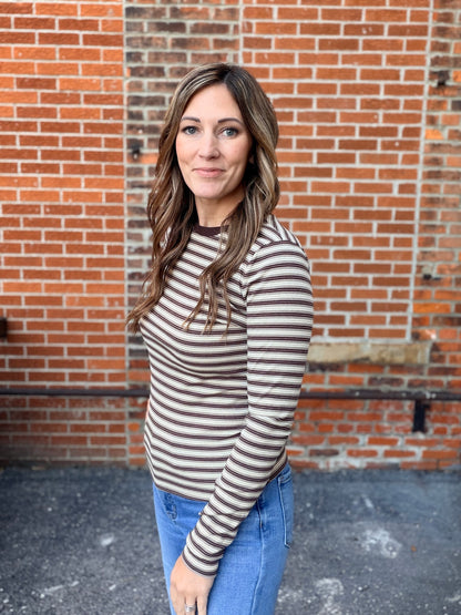 The Hager Striped Long Sleeve Top