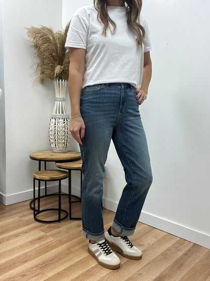 The Nadia High Rise Straight Leg Jeans