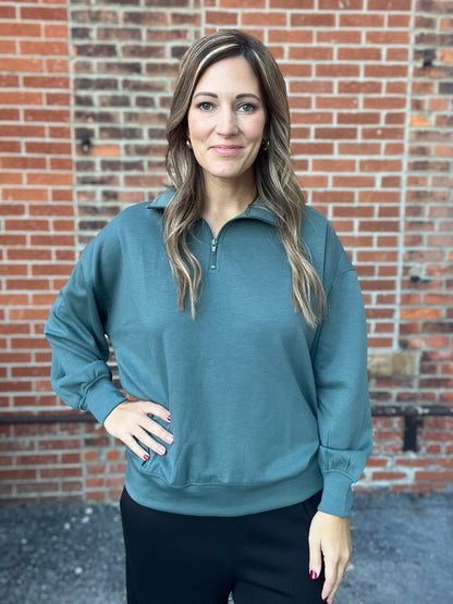 The Chloe Scuba Half Zip Pullover