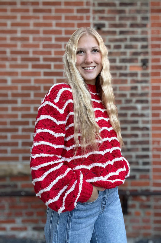 The Melia Hollow Knit Holiday Sweater