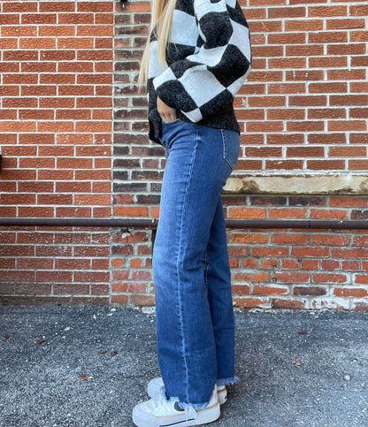 The Shea Raw Straight Leg Jeans