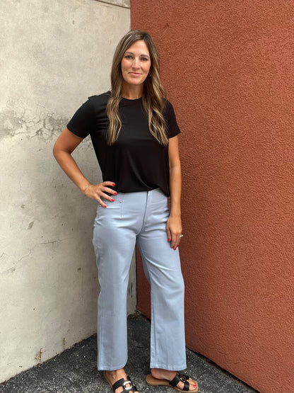 The Zayla Light Blue Straight Leg Pants
