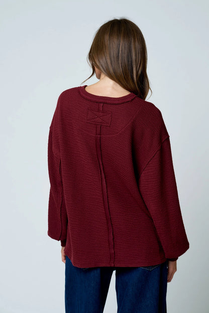 The Emmy Textured Long Sleeve Top