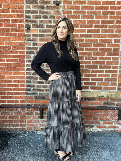 The Darbi Gingham Tiered Skirt