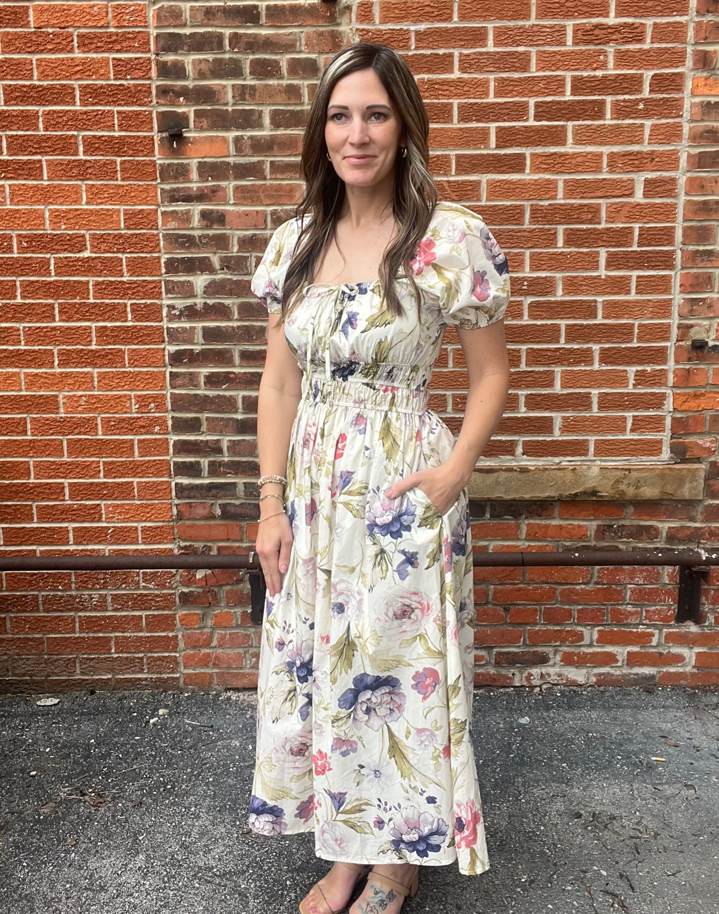 The Solene Midi Floral Dress