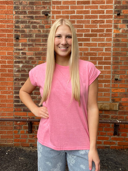 The Trisha Solid Basic Short Sleeve Top