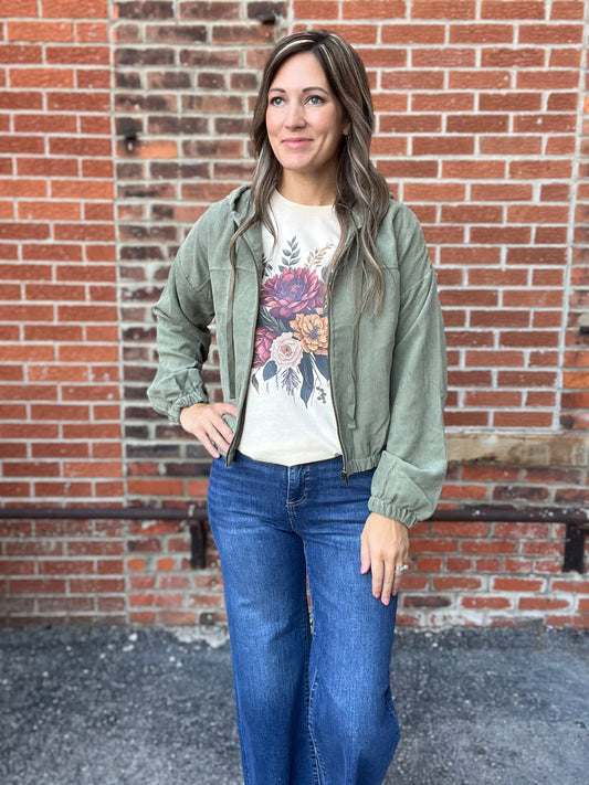 The Aven Corduroy Zip Up Jacket