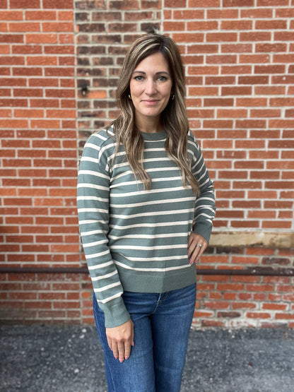 The Baylor Dusty Jade Sweater