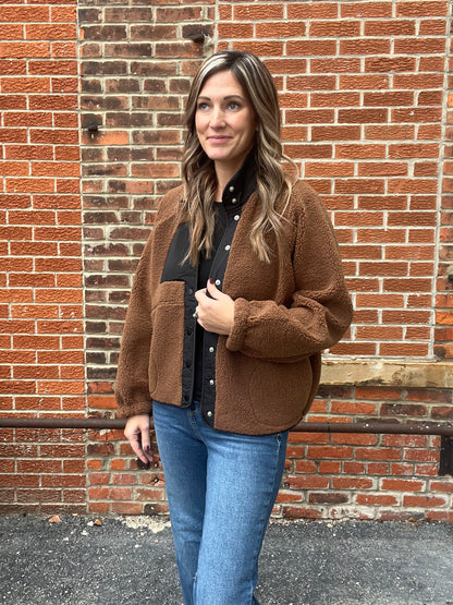 The Celeste Color Block Fleece Jacket