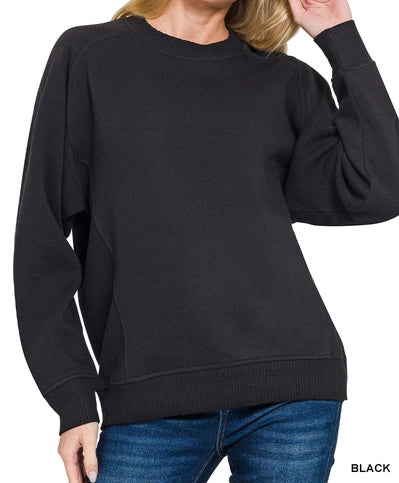 BEST SELLER The Lea Ribbed Side Sweatshirt