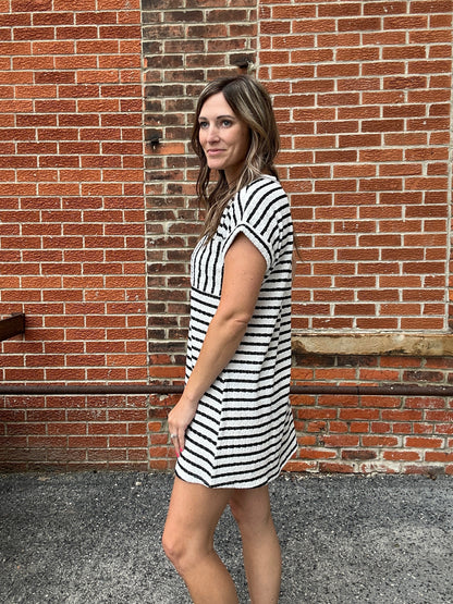 The Adira Stripped Textured Dress