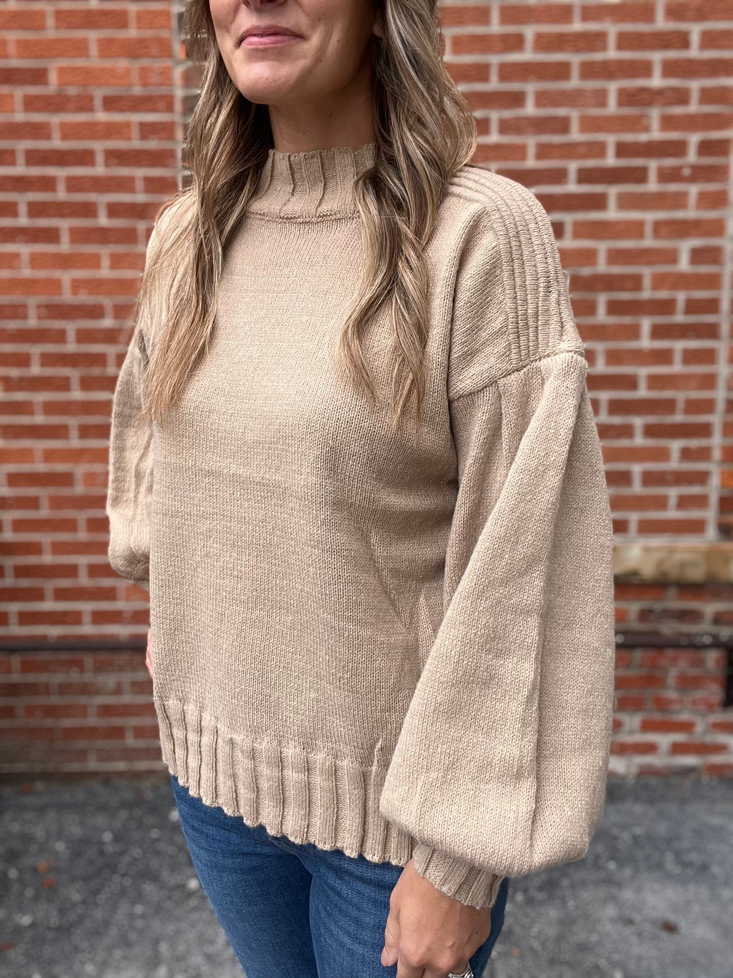 The Dexter Mocha Ribbed Sweater