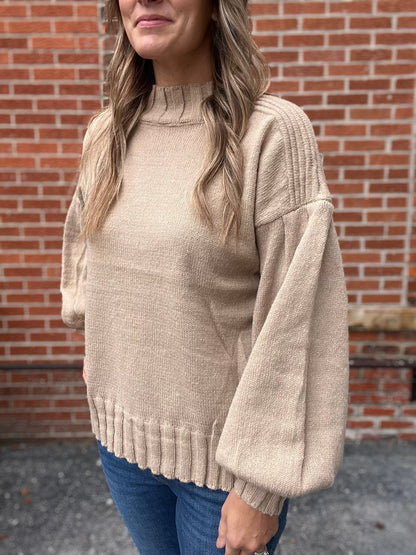 The Dexter Mocha Ribbed Sweater