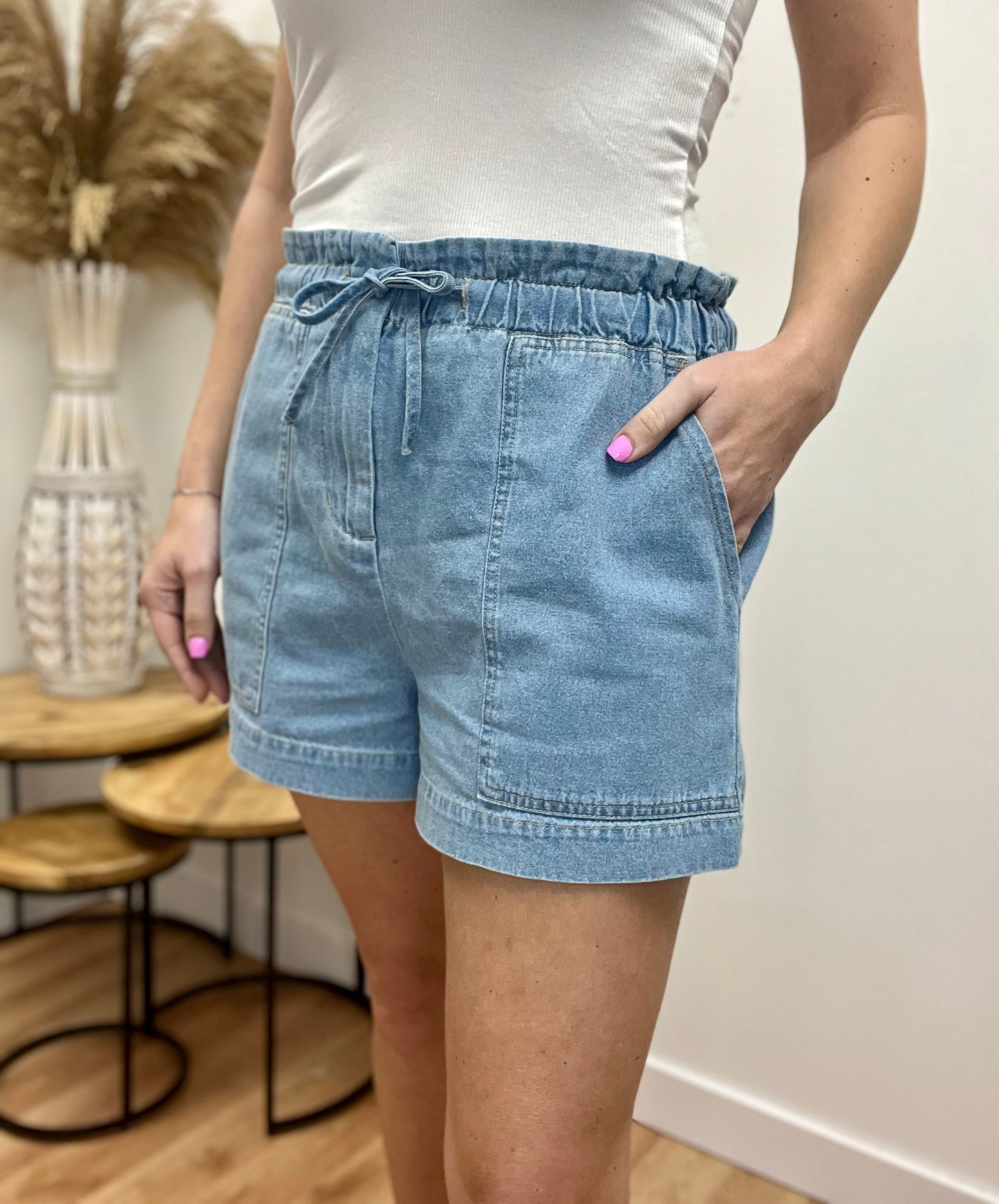 The Naylor Light Blue Denim Shorts