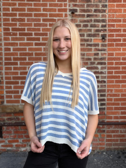 The Maren Oversized V Neck Knit Top