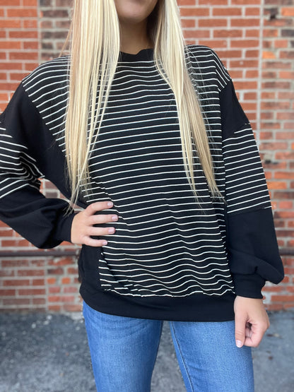The Clara Raw Edge Long Sleeve Knit Top