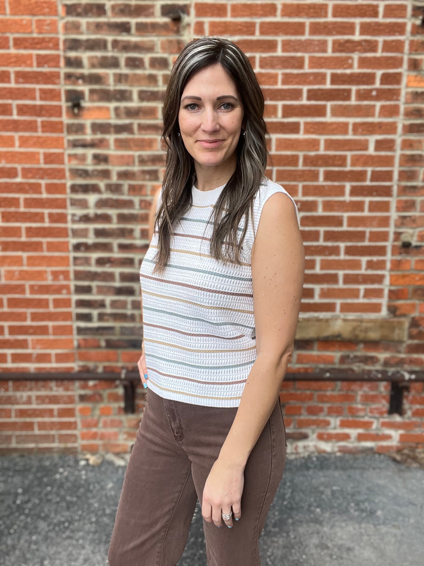 The Remley Striped Chunky Knit Sweater