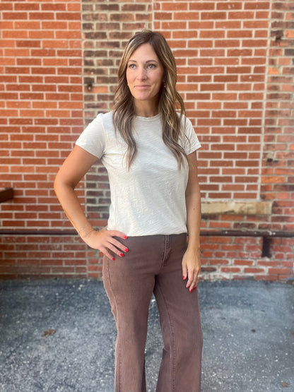 The Skyler Slub Short Sleeve Top
