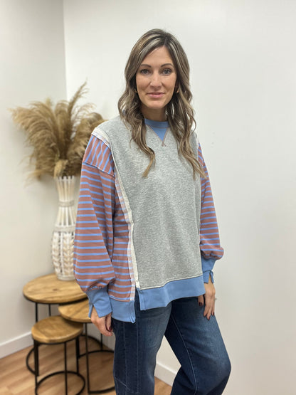 The Milton Color Block Pullover Sweatshirt